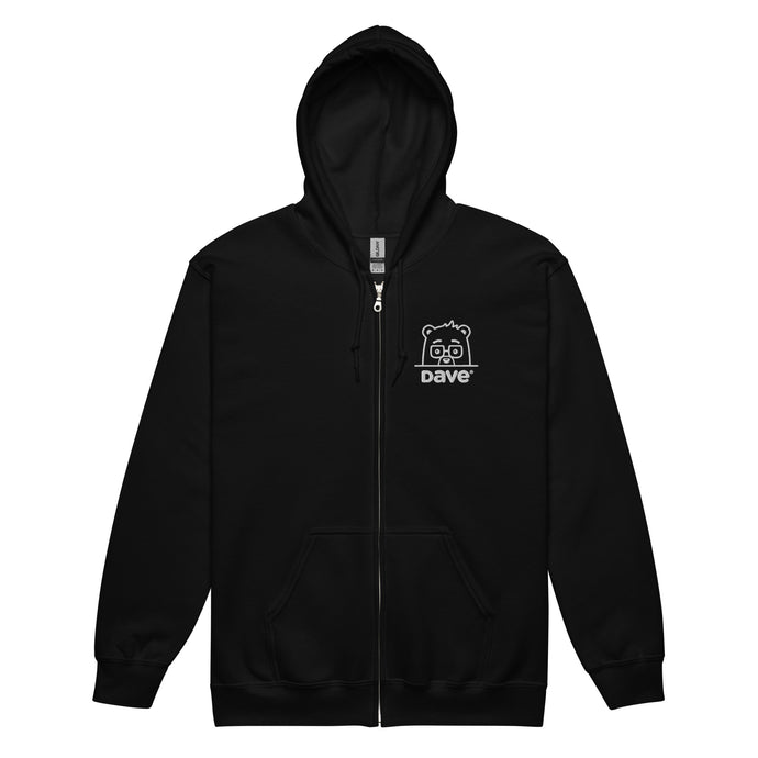 Dave Embroidered Zip Hoodie
